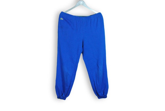 vintage LACOSTE men's Track Pants cotton blue Size