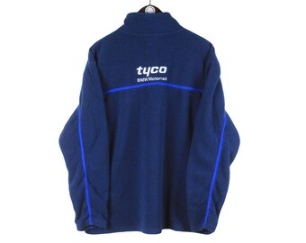 【希少】tyco BMW Racng Zipup Parka Vintage BMW Motorrad Fleece 1/4 Zip Sweatshirt Authentic