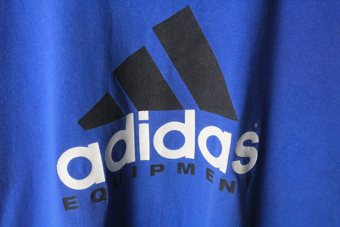 Vintage Adidas Equipment T-Shirt Green Graphic Print L XL