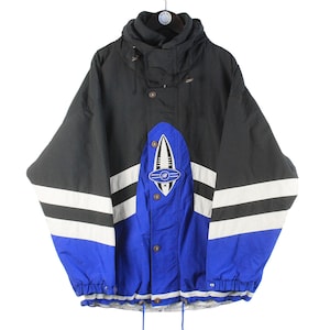 vintage BOGNER Ski Jacket Size XL authentic retro full zip blue black big logo wear 90's style winter extreme outfit snowboard big logo