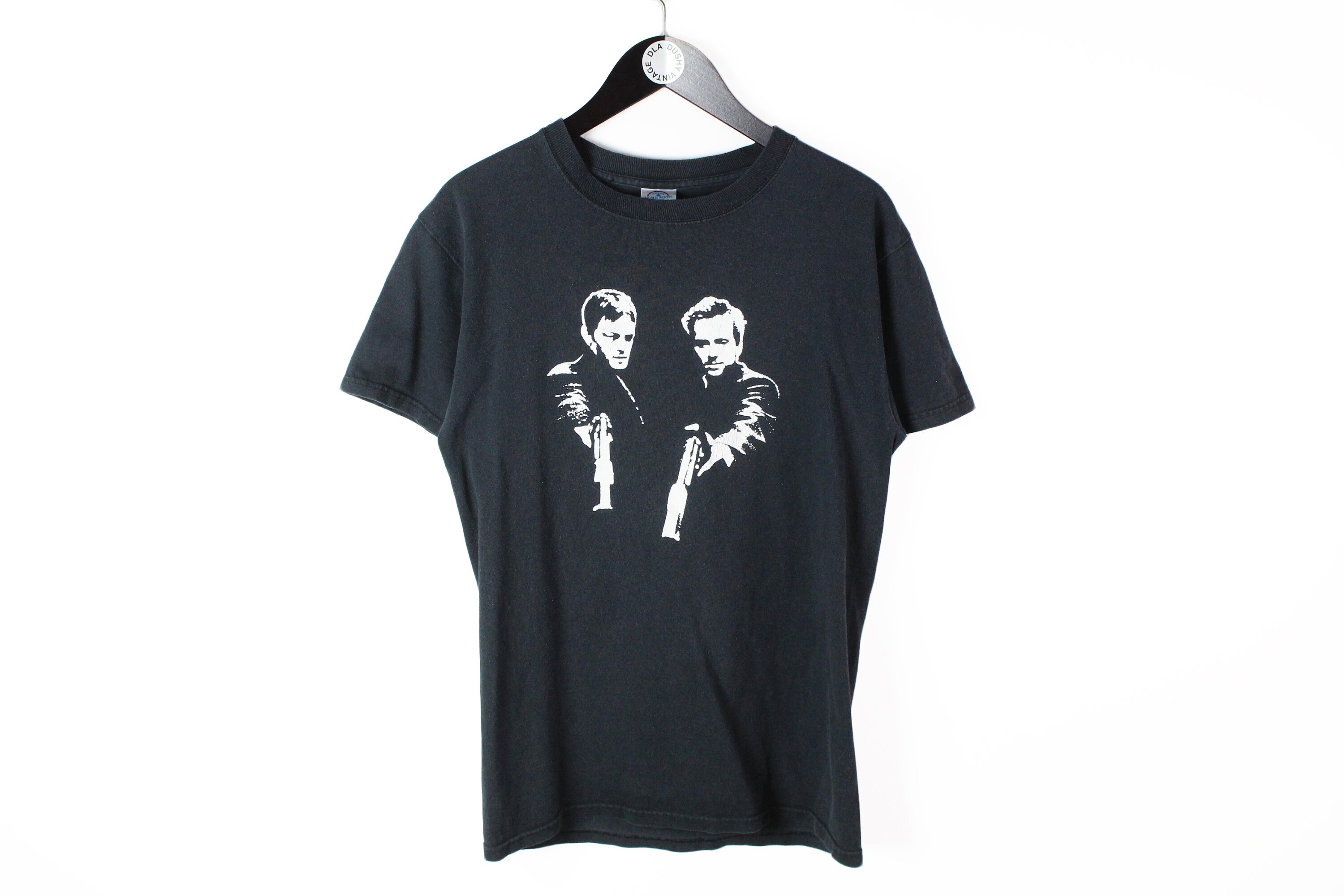 T-shirt Vintage Boondock Saints Splatter Prayer Gris - Taille M, 100% Coton, Occasion Très Bon état