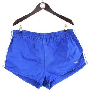 vintage ADIDAS track shorts Size XL men's blue logo authentic sport made in Austria classic retro wear activewear 3 strips logo cotton