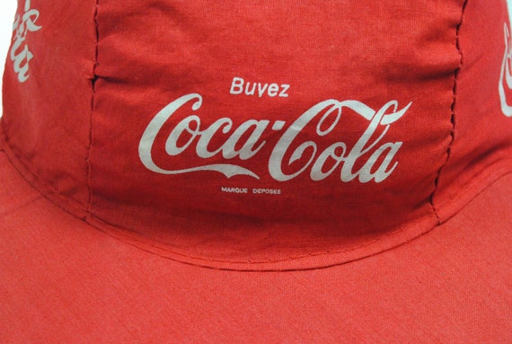 vintage COCA-COLA Bicycle Cap One Size red white … - image 4