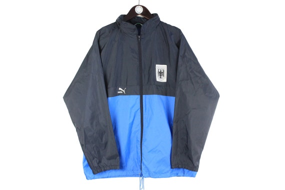 vintage PUMA Bundeswehr jacket Size men s L authentic blue rare retro rave 90 s 80 s streetwear sport athletic wear Germany army style
