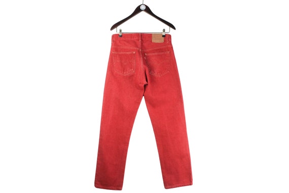 vintage LEVIS 501 JEANS authentic red Jean Pants … - image 2