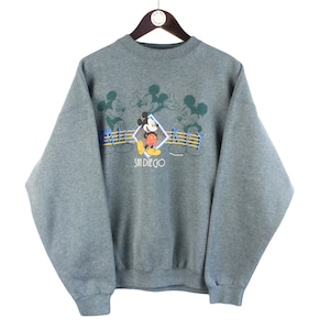 vintage MICKEY MOUSE Disney San Diego Sweatshirt wear Size M men's retro collection crewneck 90s cartoon big logo jumper made in USA