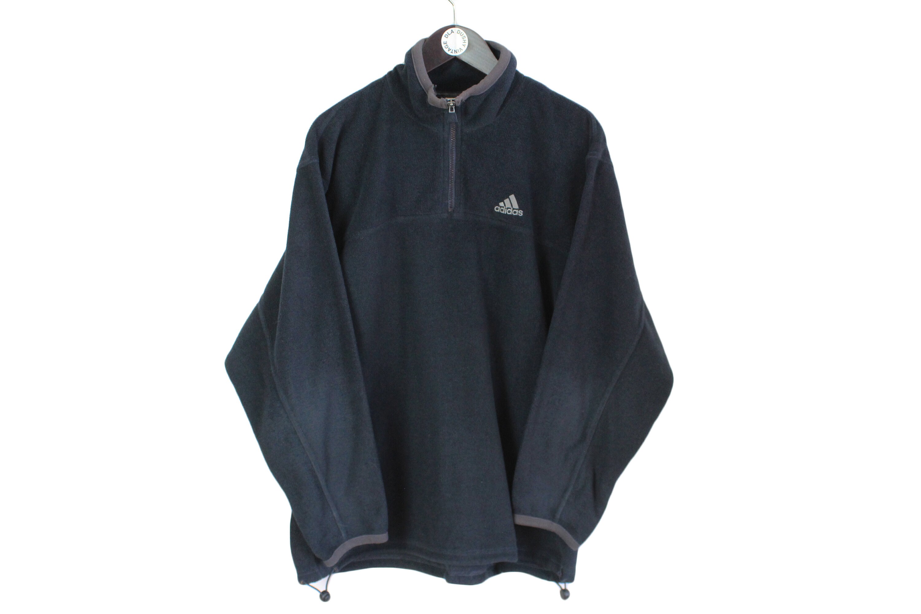 Vintage ADIDAS Fleece Sweater 1 4 Zip oversize Herren Gr. M schwarz authentisch 90s retro Winter Outdoor Ski Sport Streetwear Heavy Jumper Etsy