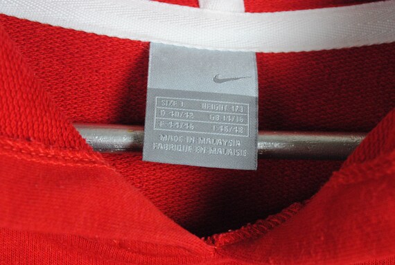 Bright red top nike hoodie