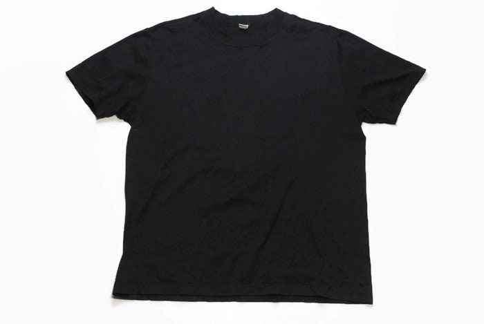 Vintage VALENTINO Basic t-shirt Black mini front logo Size L | Etsy