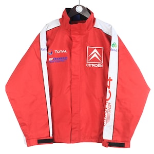 vintage CITROEN Sport Jacket authentic Size men&#39;s XL rare red big logo athletic auto style streetwear French Rally racing team 00s