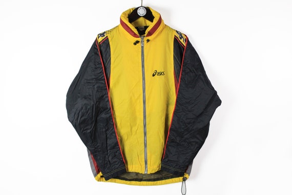 Vintage ASICS Track Jacket Authentic Long Sleeve Yellow