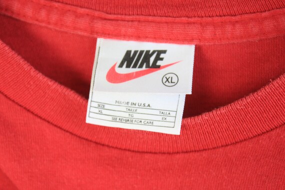 vintage NIKE big logo authentic T-Shirt red cotto… - image 4