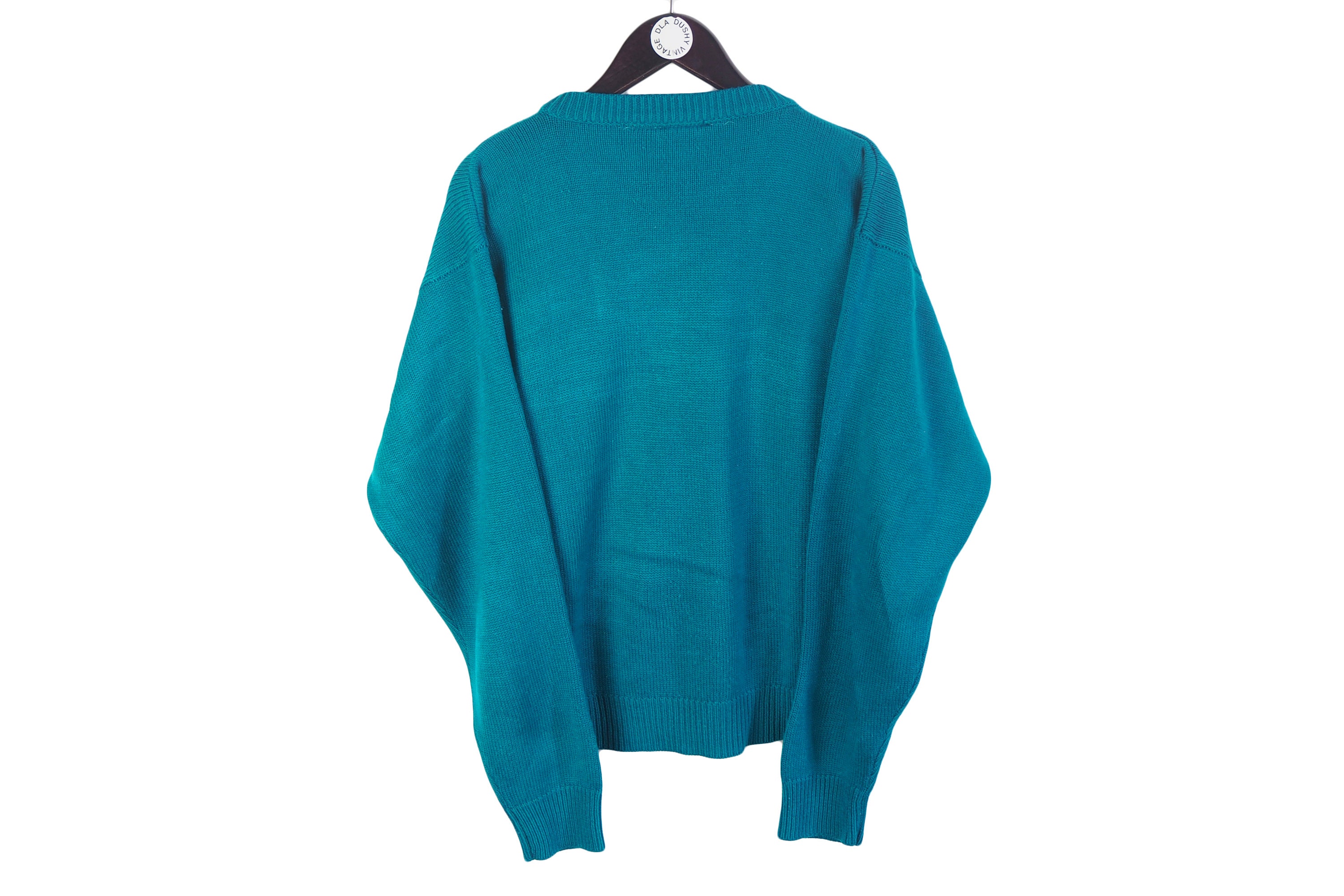 80s 90s OLD HUGO BOSS ウール セーター アーカイブ Vintage HUGO BOSS Sweater Big Logo Size L Men's 90's 80's