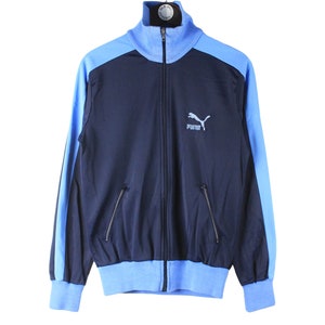 Vintage PUMA Trainingsjacke Größe Herren S authentische marineblaue Retro Rave leichte tragen 90er Jahre Sport Stil Streetwear sportliche Windjacke