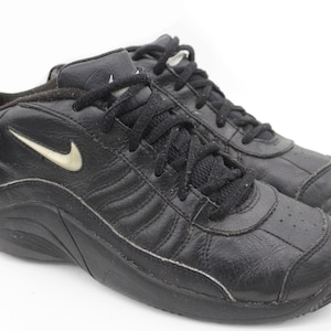 vintage NIKE Sneakers authentic athletic Size Women&#39;s US 6.5 retro sport style streetwear trainers 90&#39;s swoosh rave techno shoes black