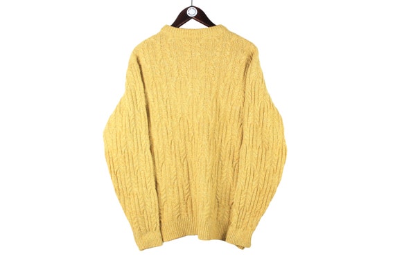 vintage HUGO BOSS Sweater Size L men's yellow 90'… - image 2