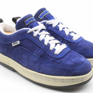vintage VANS Sneakers made in Korea authentische 90er Jahre blau Wildleder Skateboard-Schuhe Größe Damen US 7 seltene Turnschuhe Sport-Stil