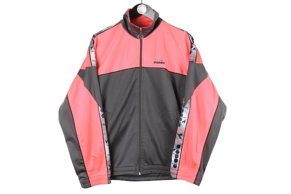 Vintage DIADORA Trainingsjacke Größe Damen L authentische Sport