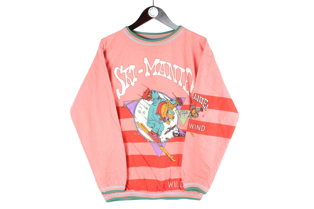 Vintage Wild Wind Ski Sweatshirt Size S Men's Authentic Etsy