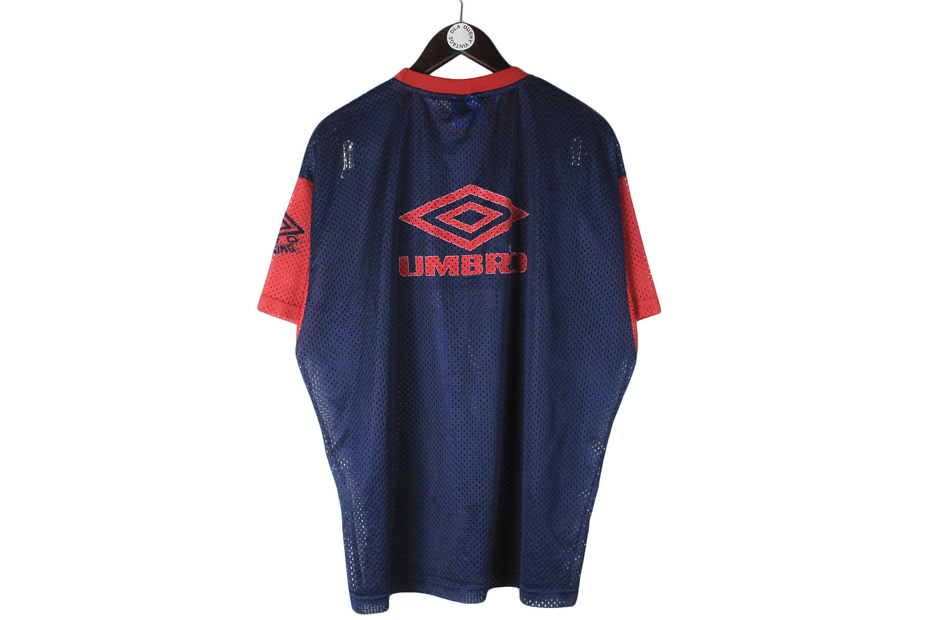 Vintage UMBRO Big Logo authentisches Mesh T Shirt Navy Blau Polyester Athletisch Retro 90er Jahre selten GroBe XL Sport Outfit Rave UK Style Etsy