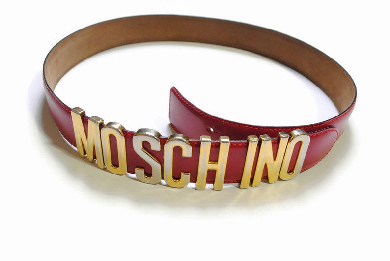 Vintage MOSCHINO Authentic Women's Real Leather Waist Belt - Etsy