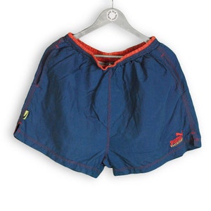 vintage PUMA Beachsport shorts Size L blue authentic 90&#39;s 80&#39;s suit germany style athletic outfit summer activity wear activewear swimming