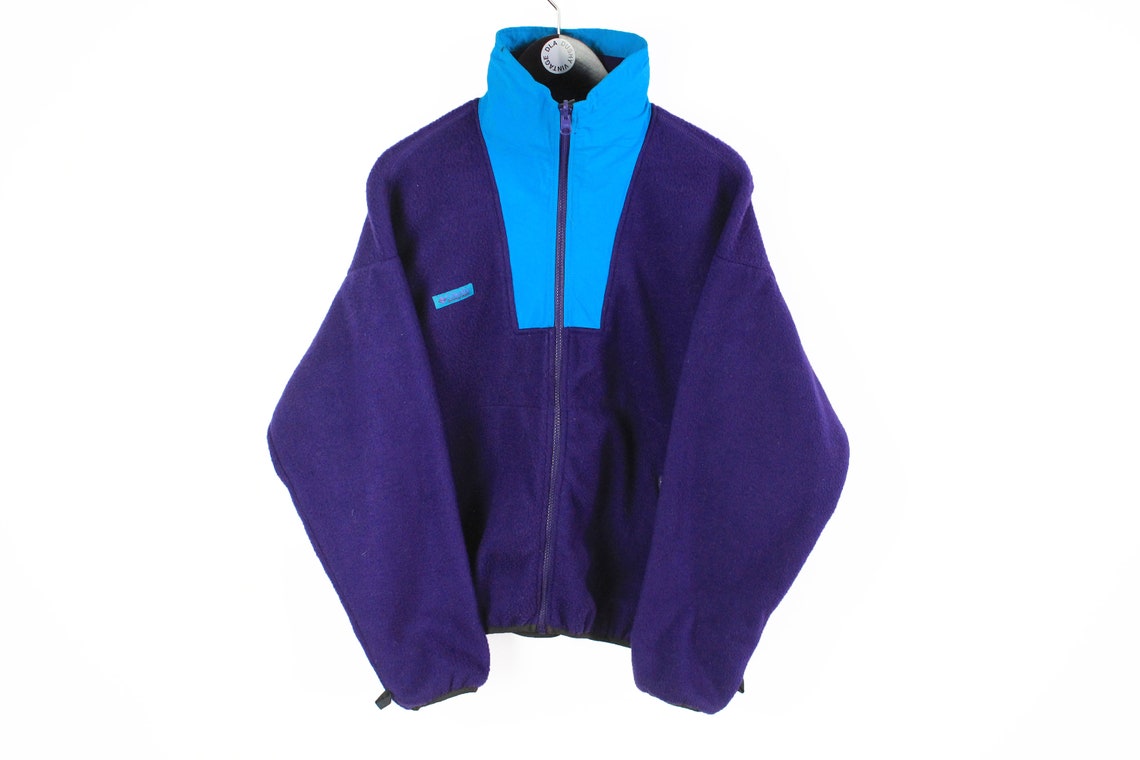 Vintage COLUMBIA FLEECE full zip Suéter Retro para mujer Etsy