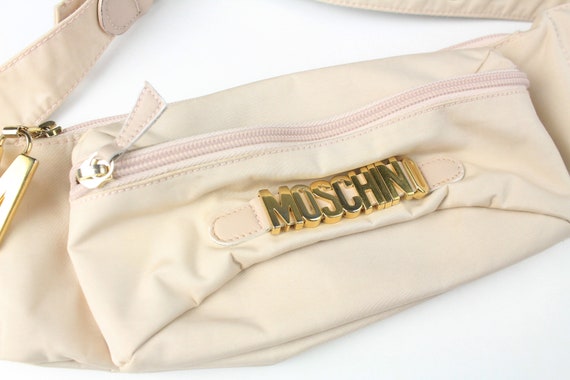 vintage MOSCHINO Waist Bag Fanny Pack big logo be… - image 3