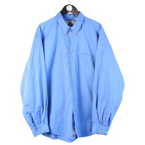 vintage LEVIS jean shirt Size XXL oversize denim blouse 90&#39;s USA style retro western cowboy retro 80&#39;s men&#39;s streetwear blue work wear