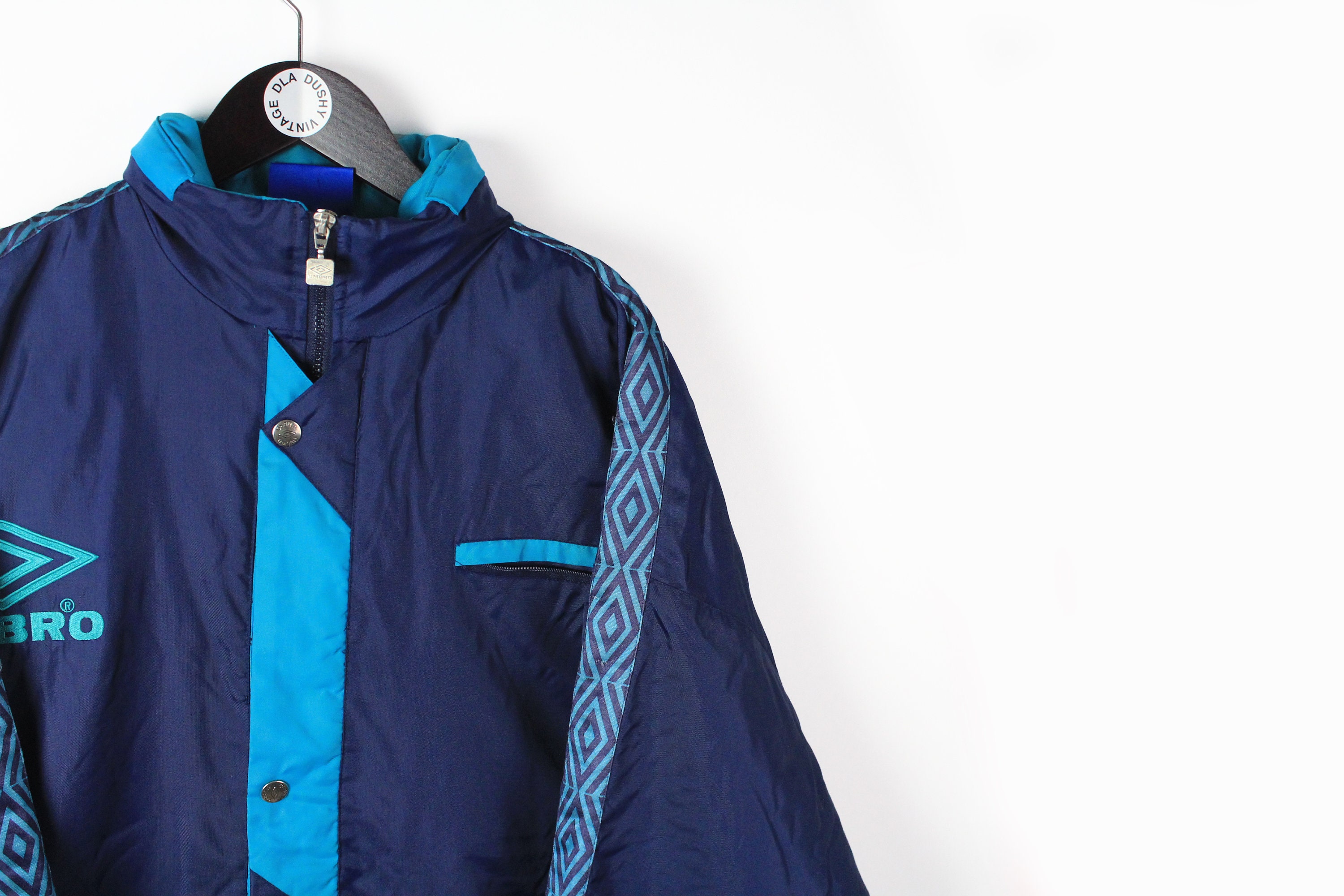 Vintage UMBRO Jacket Men's Size L Retro 90's Sport Wear Blue