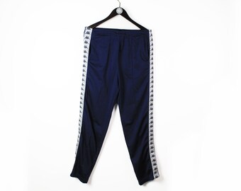 Vintage Track Pants Size M Medium Blue White - Etsy