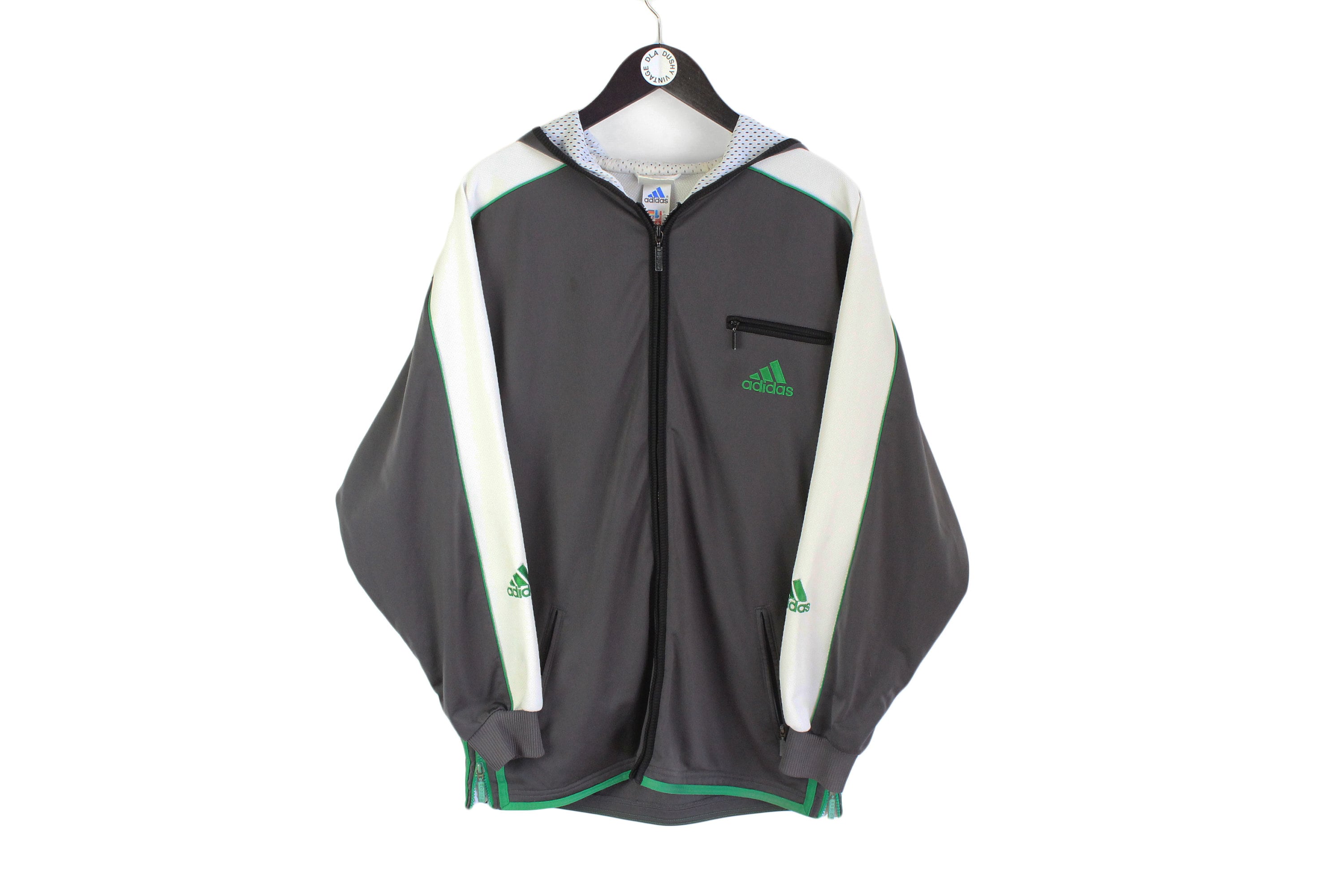 Vintage ADIDAS ORIGINALS Track Jacket Hooded Size L