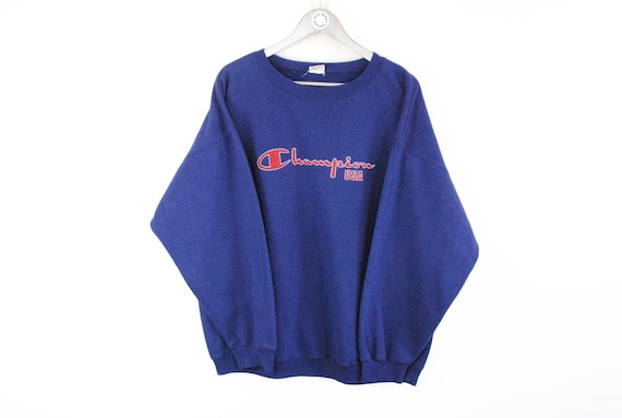 Champion sweater 2025 big logo usa