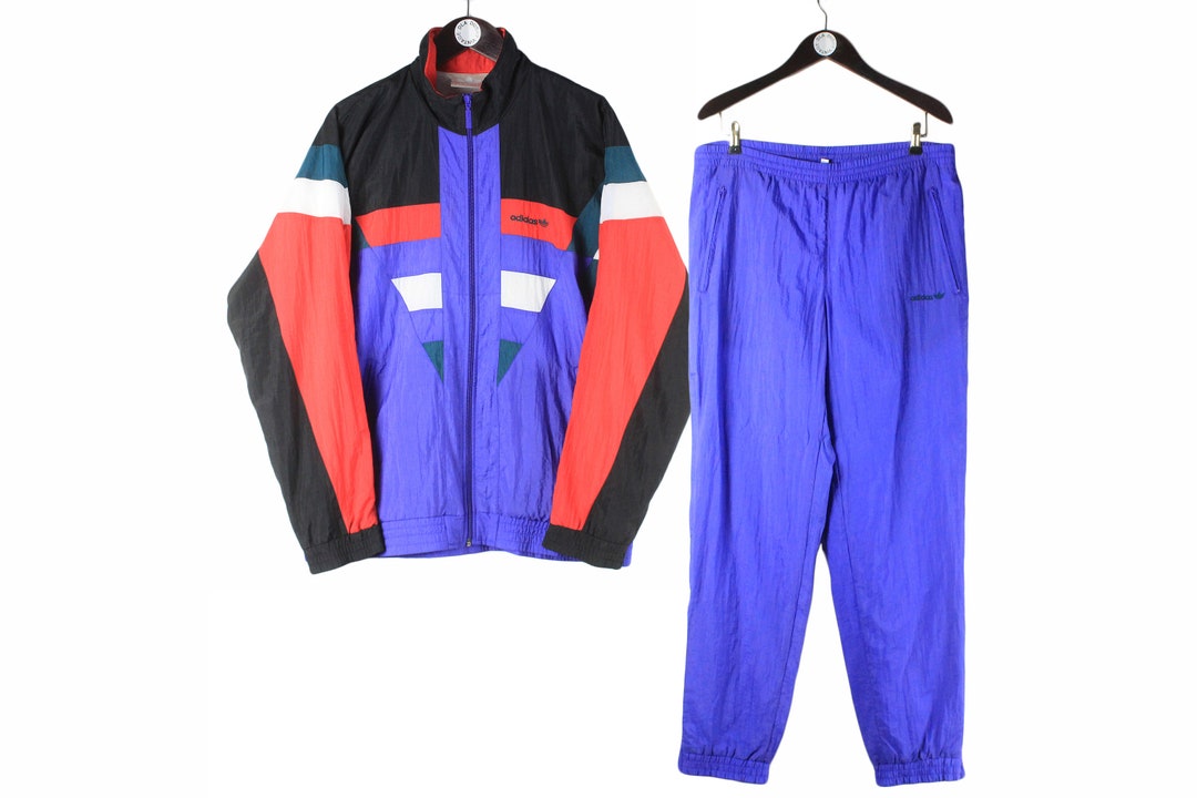 Vintage ADIDAS Tracksuit Size L Retro Sport Rave Style Authentic ...