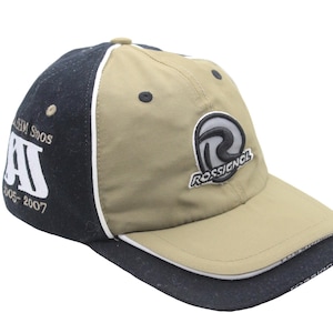 vintage Rossignol Cap big logo sport hat one size retro gray black 00&#39;s sport summer vibe sun visor classic fit men&#39;s ok shm Stoos SAS style