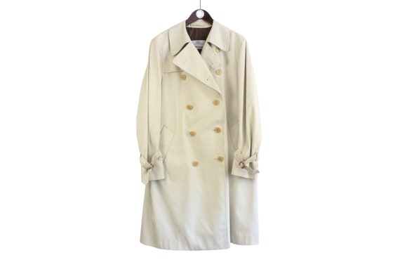 Vintage AQUASCUTUM Trench Coat Authentic Men's Size XL/XXL