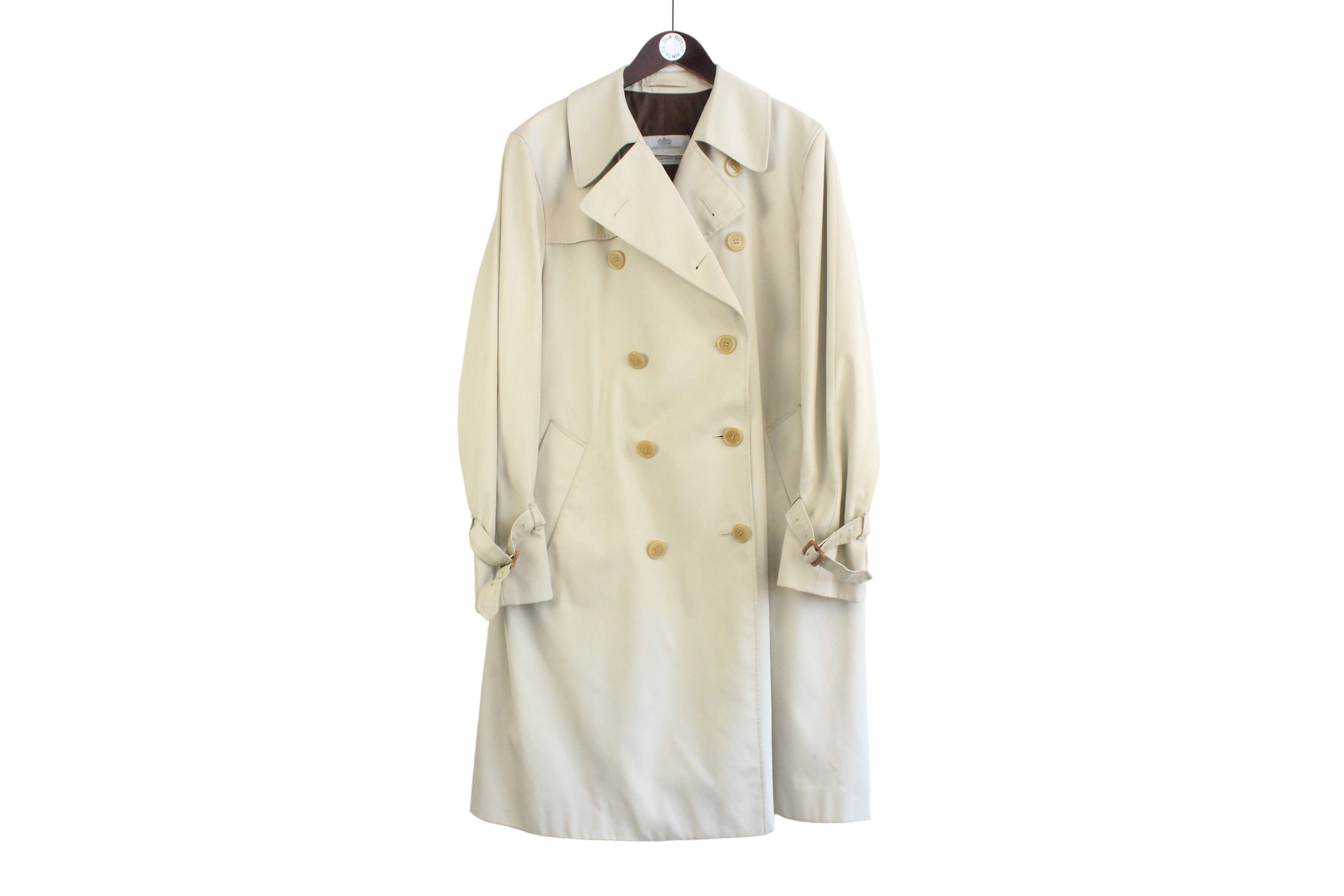 Vintage AQUASCUTUM Trench Coat Authentic Men's Size XL/XXL