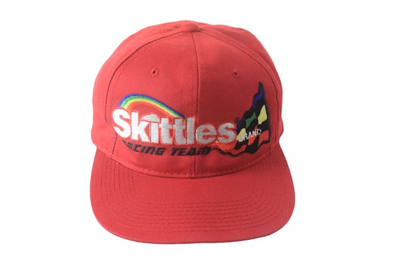 vintage SKITTLES Racing NASCAR Cap One Size Big l… - image 2