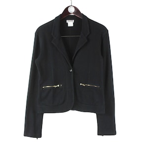 vintage SONIA RYKIEL Blazer Jacket authentic long sleeve retro style black Size M women&#39;s classic 90s luxury classic official wear