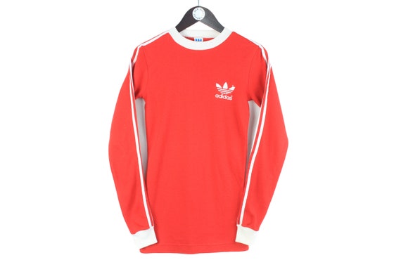 Vintage ADIDAS Long Sleeve T-shirt Red Originals Logo S - Etsy