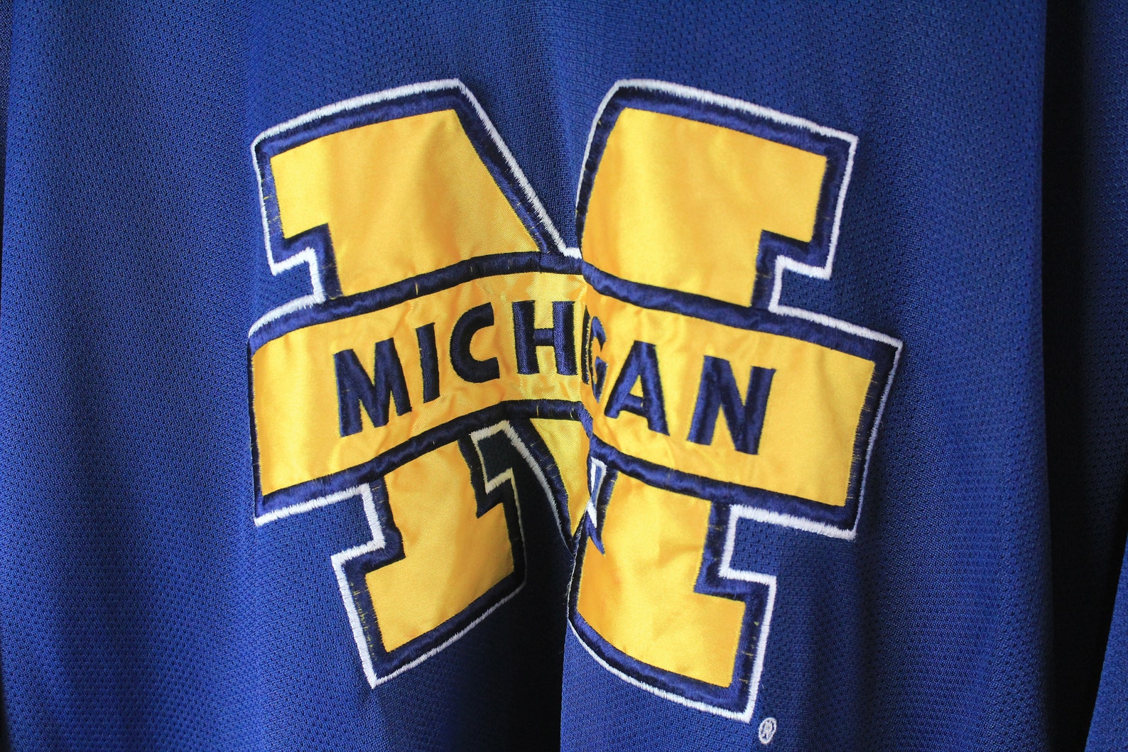 Vintage MICHIGAN Basketball Jersey Blue Yellow Authentic Etsy