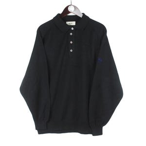 vintage HUGO BOSS Sweater Size XL men's black 00's cotton retro knitted luxury long sleeve jumper crewneck collared pullover