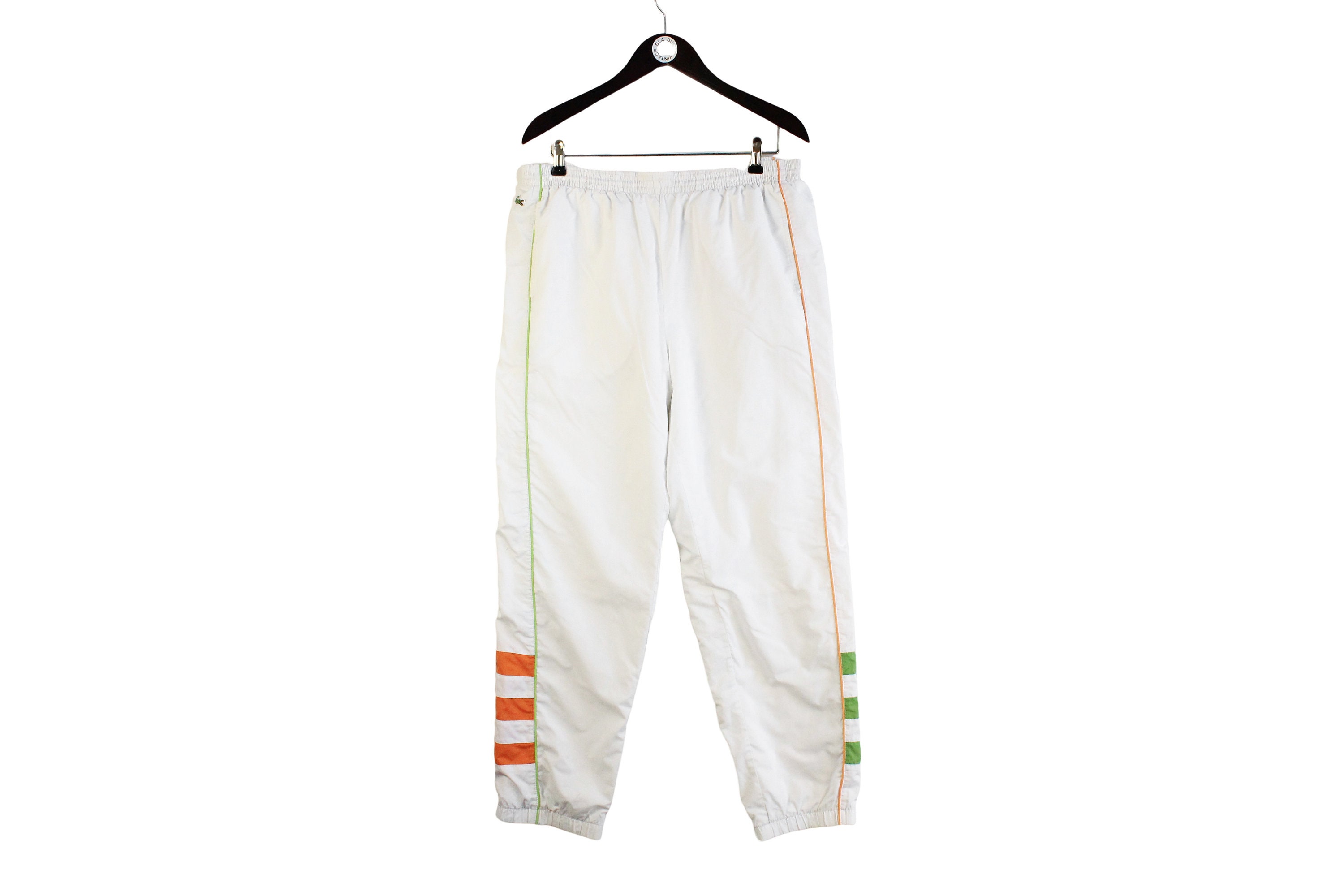 80s〜90s adidas white track pants adidas '80s Premium Embossed 3-Stripes Track Pants - White