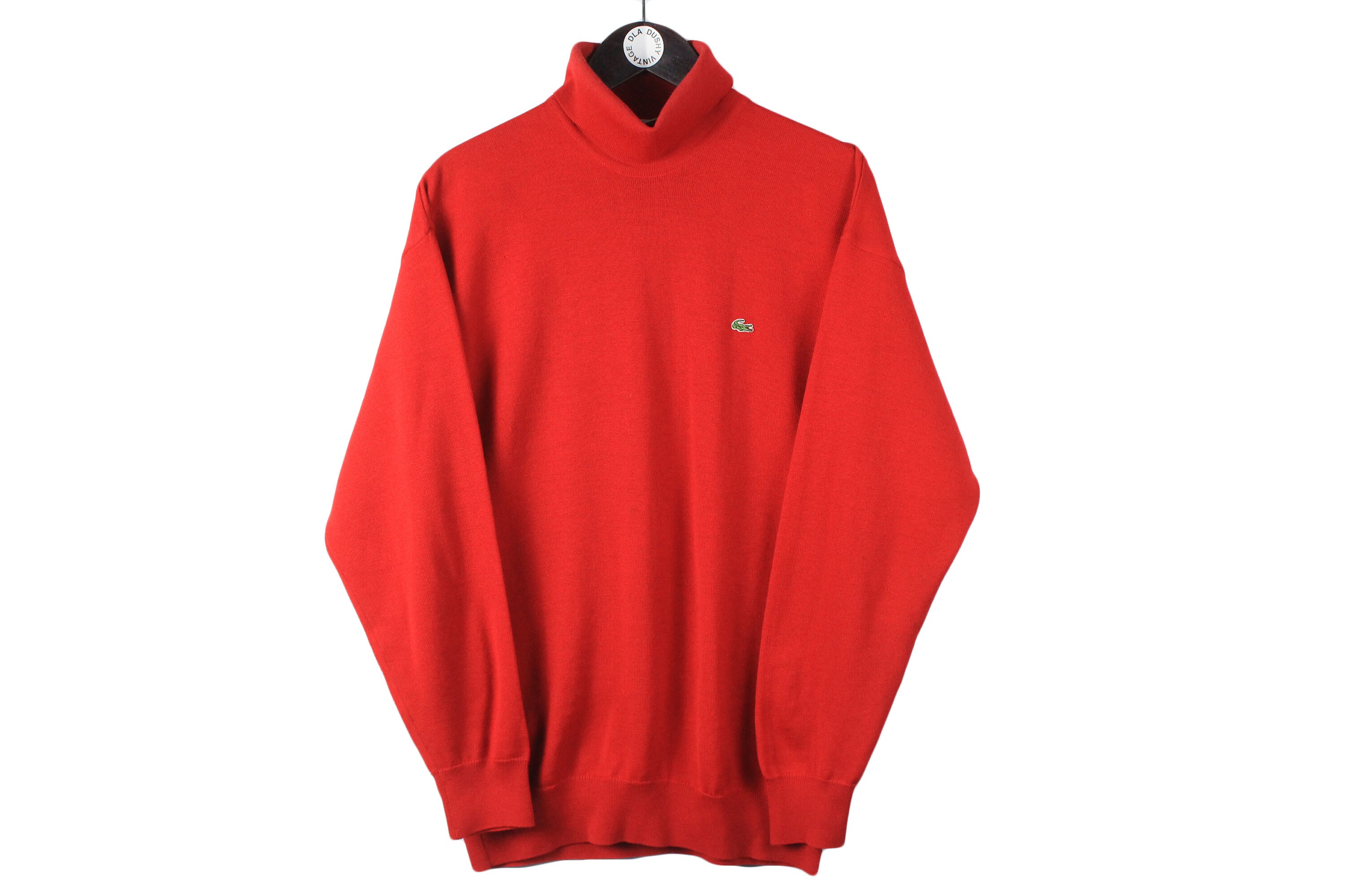 Vintage LACOSTE Turtleneck Sweatshirt Size L Men s Red Casual