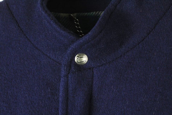 vintage WOOLRICH Jacket Size XL navy blue wool me… - image 3