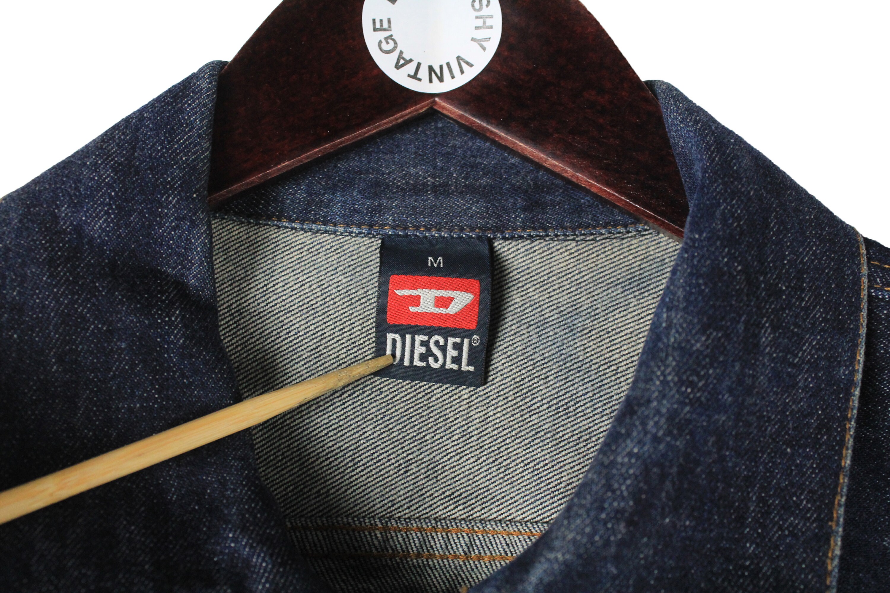 ジャケット・アウター Vintage Diesel 90 denim jacket XXL Vintage 90s Diesel Denim Trucker Jacket - Mid Blue, Silver