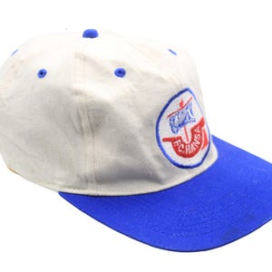vintage Hansa Rostock Cap großes Logo weiß blau Kappe one size retro Fußball 90er Sommer Sonnenblende sportlich fc mann