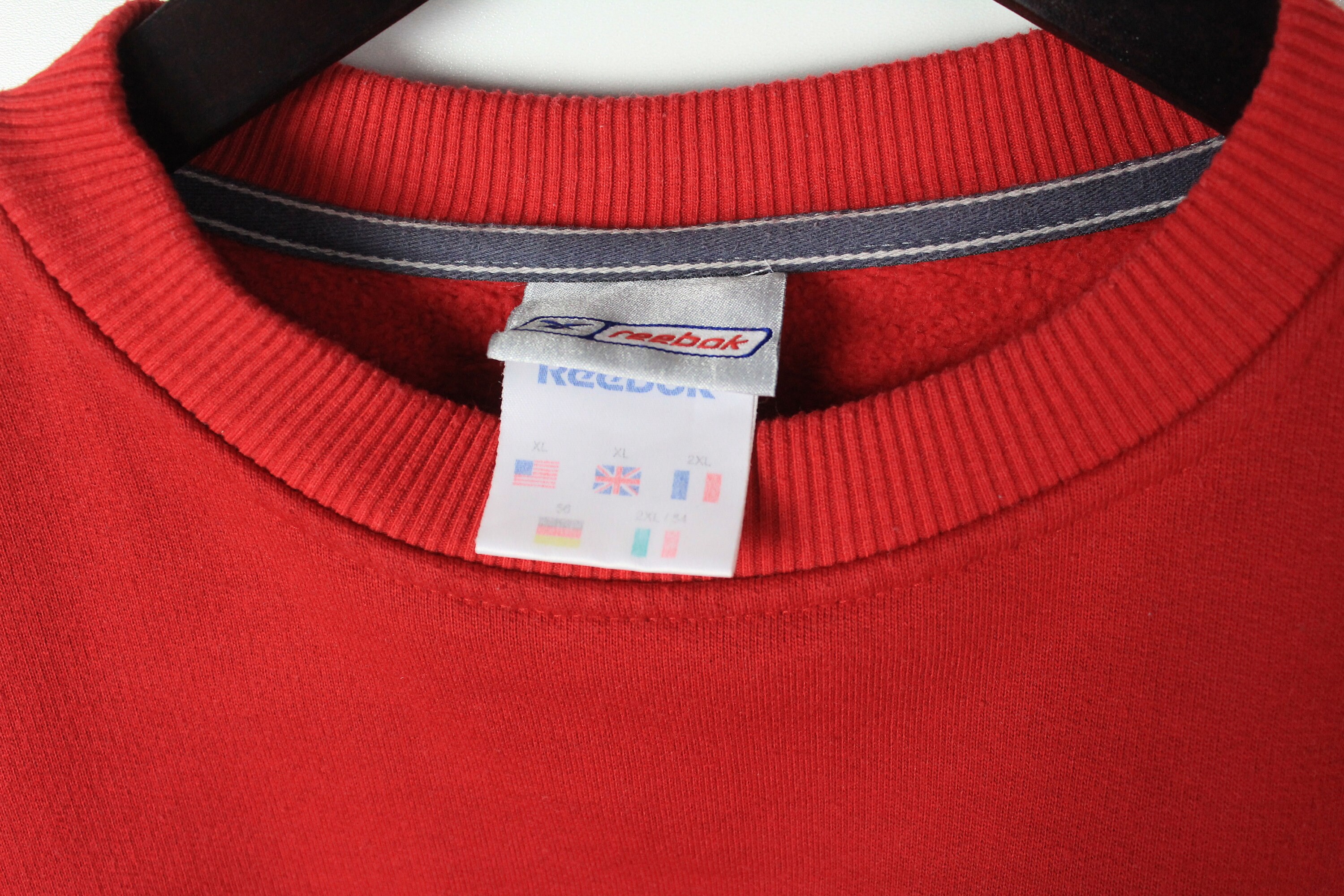Reebok vintage 2024 sweatshirt mens red