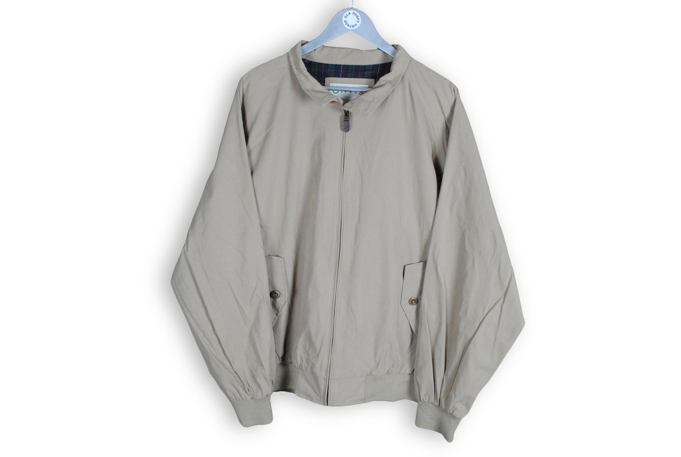 Vintage ORVIS Harrington Jacket Authentic Size XL Brown Beige