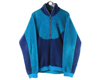 Veste de ski vintage des années 90 verte multicolore par Sportalm Kitzbühel | Manteau rétro rembourré avec fermeture éclair pour hommes | Imperméable hiver neige coupe-vent des années 80 | TG - Canada